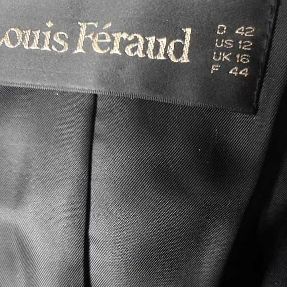 Louis Feraud Womens Double-Breasted Wool Coat Midnight Blue Size 12 - Picture 3 of 10